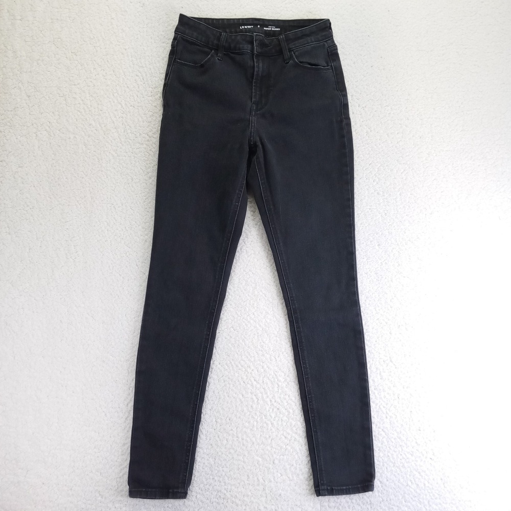 Old Navy Women Black High-Rise Super Skinny Jeans Size 0 Stretch Denim